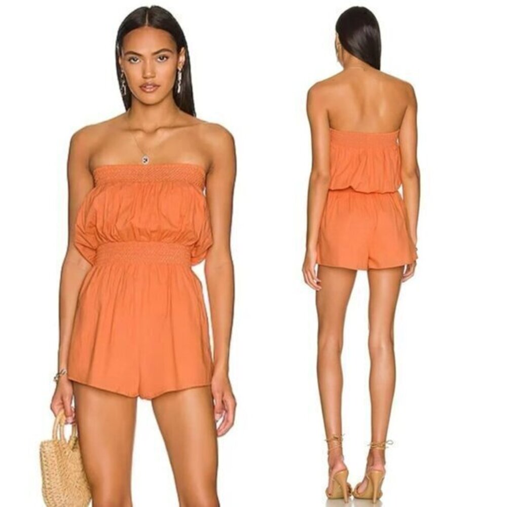 Lovers and Friends Olympia Romper in Peach